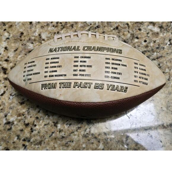 2001 UNIVERSITY MIAMI HURRICANES NATIONAL CHAMPS FULL SIZE FOOTBALL BRAND - Picture 2 of 5